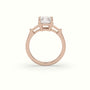 Radiant Trilogy Diamond Engagement Ring — Rose Gold