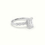 Emerald Cut Diamond Engagement Ring With Baguette Side Stones — White Gold