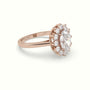 Oval Cut Diamond Halo Engagement Ring — Rose Gold