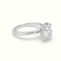 Oval Cut Diamond Solitaire Engagement Ring — White Gold