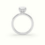 Oval Cut Diamond Solitaire Engagement Ring — White Gold