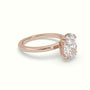 Oval Cut Diamond Solitaire Engagement Ring — Rose Gold