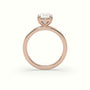 Oval Cut Diamond Solitaire Engagement Ring — Rose Gold