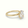Oval Cut Diamond Solitaire Engagement Ring — Yellow Gold