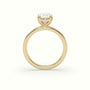 Oval Cut Diamond Solitaire Engagement Ring — Yellow Gold