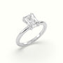 Radiant Cut Diamond Solitaire Engagement Ring — White Gold