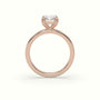 Radiant Cut Diamond Solitaire Engagement Ring — Rose Gold