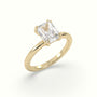 Radiant Cut Diamond Solitaire Engagement Ring — Yellow Gold