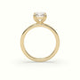 Radiant Cut Diamond Solitaire Engagement Ring — Yellow Gold