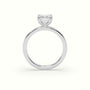 Emerald Cut Diamond Solitaire Engagement Ring — White Gold