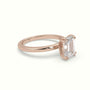 Emerald Cut Diamond Solitaire Engagement Ring — Rose Gold
