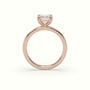 Emerald Cut Diamond Solitaire Engagement Ring — Rose Gold