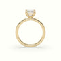 Emerald Cut Diamond Solitaire Engagement Ring — Yellow Gold