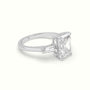 Radiant Cut Trilogy Engagement Ring — White Gold