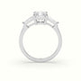 Radiant Cut Trilogy Engagement Ring — White Gold