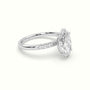 Marquise Cut Diamond Pave Engagement Ring — White Gold