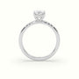 Marquise Cut Diamond Pave Engagement Ring — White Gold