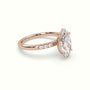 Marquise Cut Diamond Pave Engagement Ring — Rose Gold