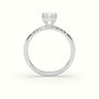 Radiant Cut Diamond Pave Engagement Ring — White Gold