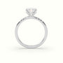 Cushion Cut Diamond Pave Engagement Ring — White Gold