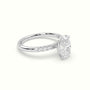 Oval Cut Diamond Pave Engagement Ring — White Gold