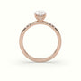 Oval Cut Diamond Pave Engagement Ring — Rose Gold