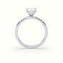 Pear Cut Diamond Pave Engagement Ring — White Gold