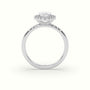 Marquise Cut Diamond Halo Engagement Ring — White Gold