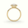 Marquise Cut Diamond Halo Engagement Ring — Yellow Gold