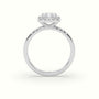 Radiant Cut Halo Diamond Engagement Ring — White Gold