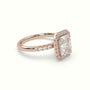 Radiant Cut Halo Diamond Engagement Ring — Rose Gold