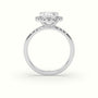 Heart Cut Halo Diamond Engagement Ring — White Gold