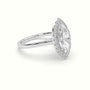 Marquise Cut Halo Diamond Engagement Ring — White Gold