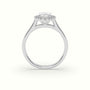 Marquise Cut Halo Diamond Engagement Ring — White Gold