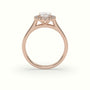 Marquise Cut Halo Diamond Engagement Ring — Rose Gold