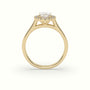 Marquise Cut Halo Diamond Engagement Ring — Yellow Gold