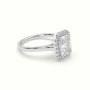 Radiant Cut Halo Diamond Engagement Ring — White Gold