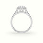 Radiant Cut Halo Diamond Engagement Ring — White Gold
