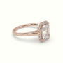Radiant Cut Halo Diamond Engagement Ring — Rose Gold