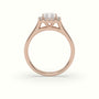 Radiant Cut Halo Diamond Engagement Ring — Rose Gold