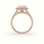 Heart Cut Halo Diamond Engagement Ring — Rose Gold