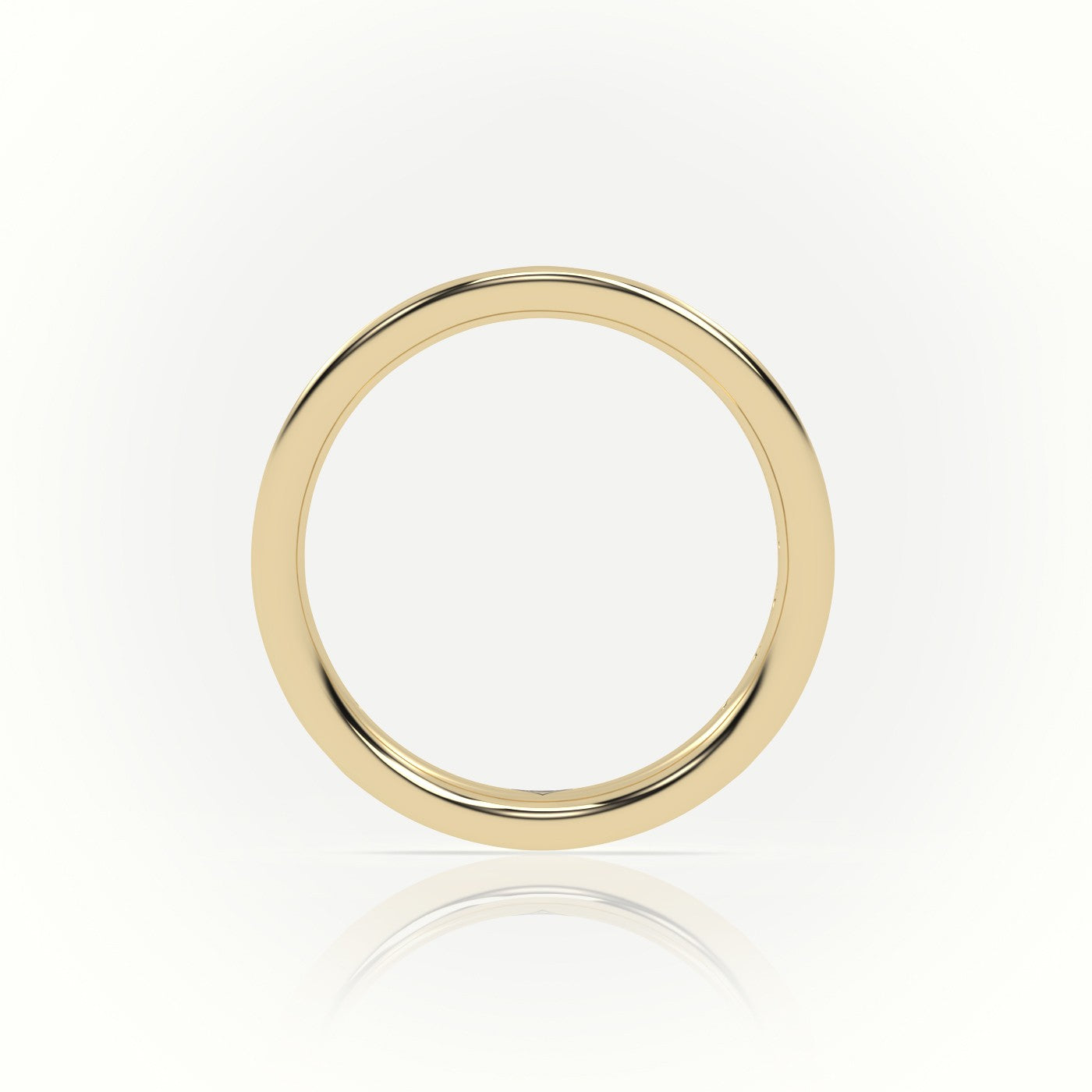 Round Cut Channel Set Eternity Band — Yellow Gold