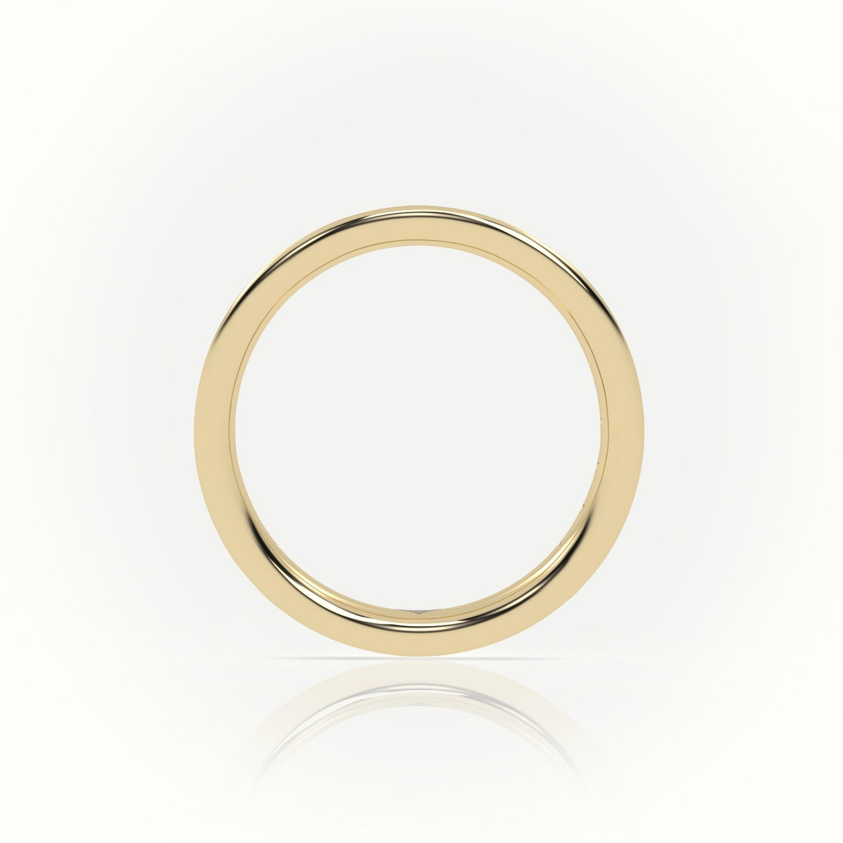 Round Cut Channel Set Eternity Band — Yellow Gold