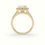 Heart Cut Halo Diamond Engagement Ring — Yellow Gold