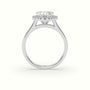 Heart Cut Halo Diamond Engagement Ring — White Gold