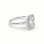 Emerald Cut Halo Diamond Engagement Ring — White Gold