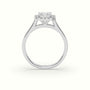 Emerald Cut Halo Diamond Engagement Ring — White Gold