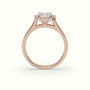 Emerald Cut Halo Diamond Engagement Ring — Rose Gold