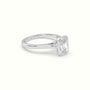 Radiant Cut Diamond Bezel Set Engagement Ring — White Gold