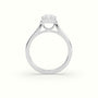Radiant Cut Diamond Bezel Set Engagement Ring — White Gold